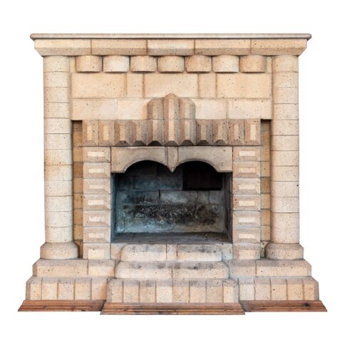 Classic Brick Fireplace